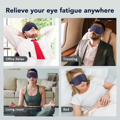 3-Level Hot Compress Electric Steam Eye Mask 3D Massage Constant Temperature Smart Timing Sleep Shading Sleeping Mask Eye Relief